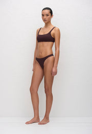 Nineties Crop Top - Aubergine Crinkle - Matteau